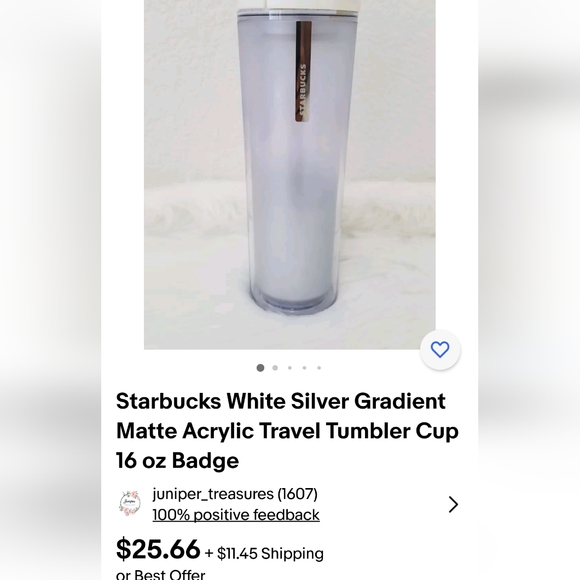❤️5/$25 Starbucks Clear Gradient Matte Travel Cup 16oz - Picture 4 of 4